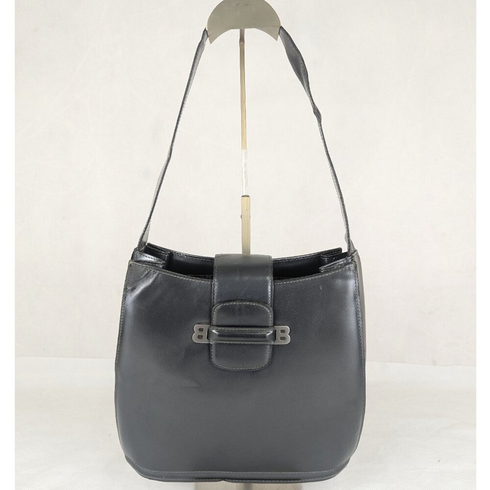 BALLY Black Patent Leather Handbag Made in Italy
